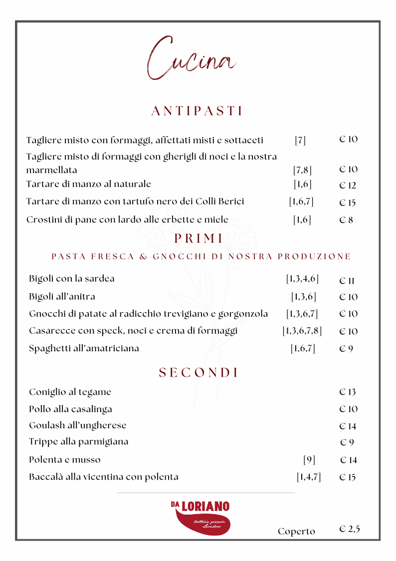 Da Loriano Trattoria Pizzeria Leon D'Oro Photo Menu 3