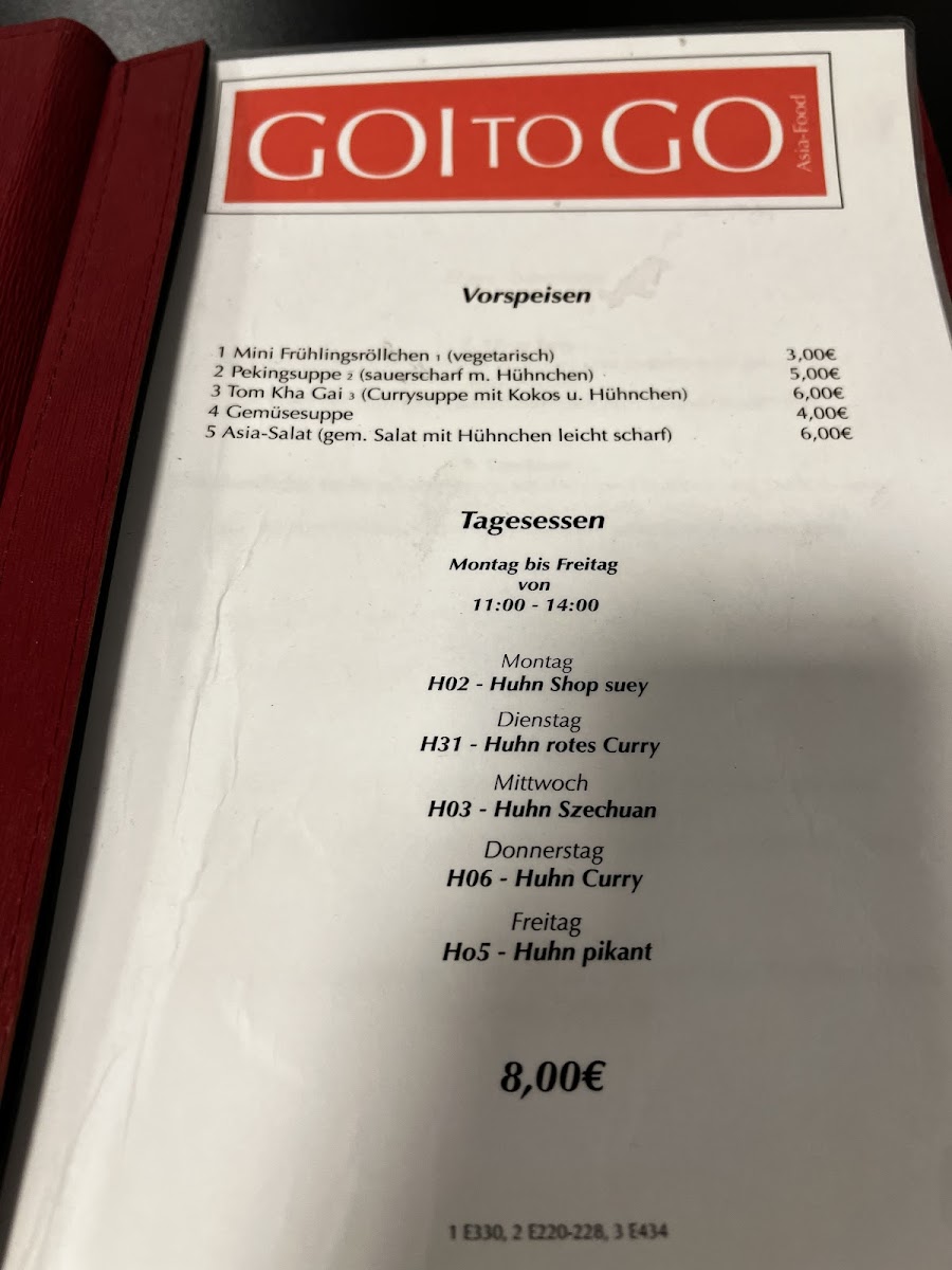 GOI TO GO Photo Menu 1