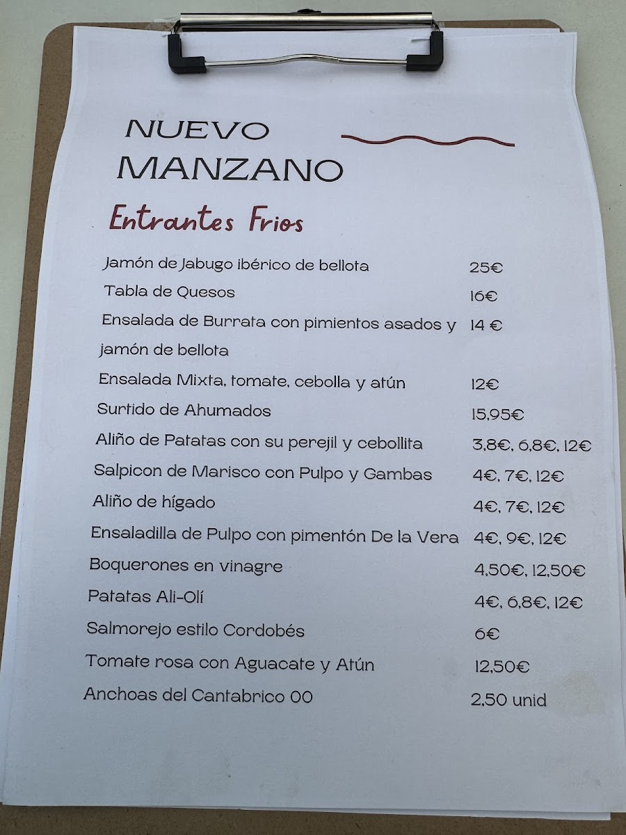 Nuevo Manzano Photo Menu 2