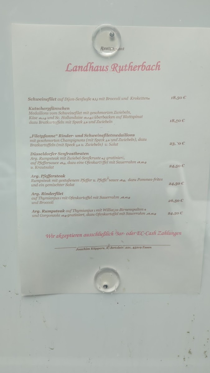 Landhaus Rutherbach Photo Menu 1