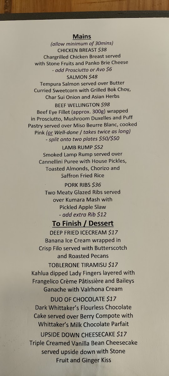 Thyme Square Restaurant Photo Menu 2