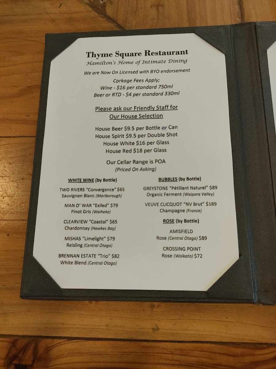 Thyme Square Restaurant Photo Menu 4