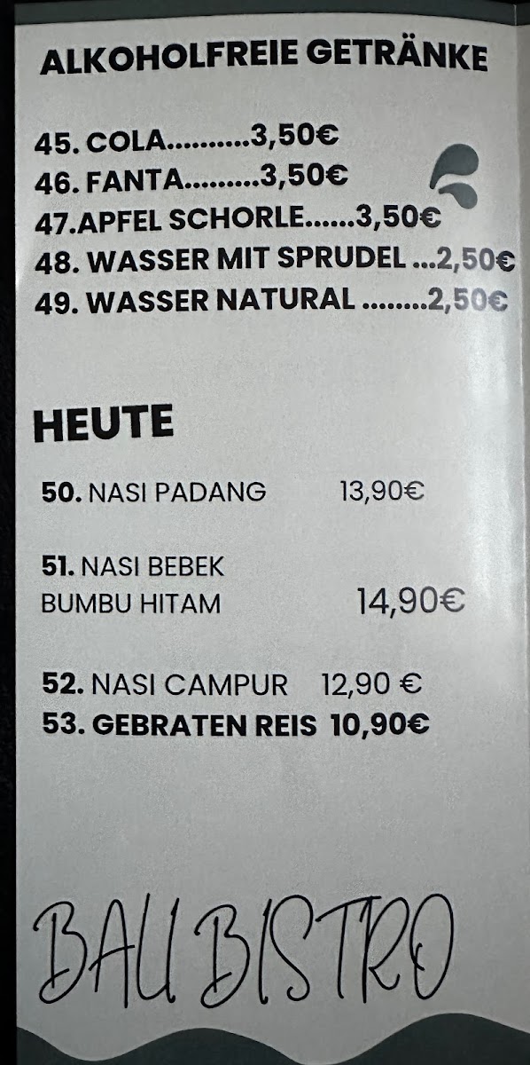 Bali Bistro Photo Menu 6