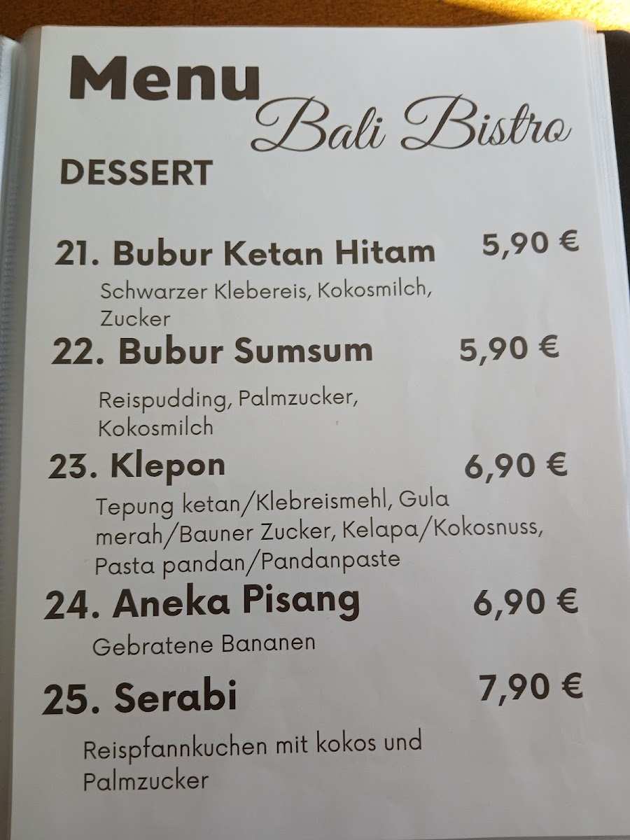 Bali Bistro Photo Menu 7