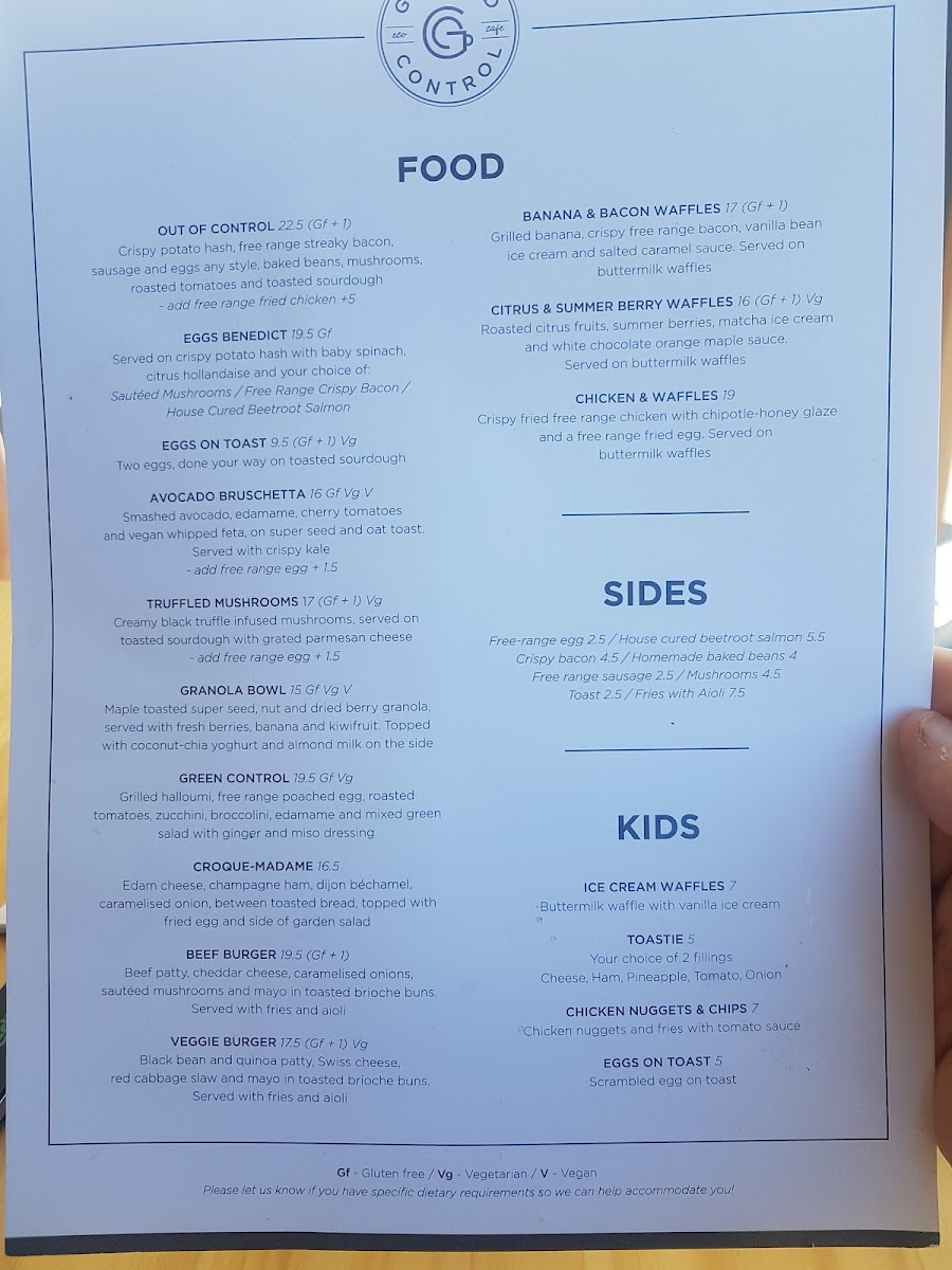 Ground Control Cafe Photo Menu 4