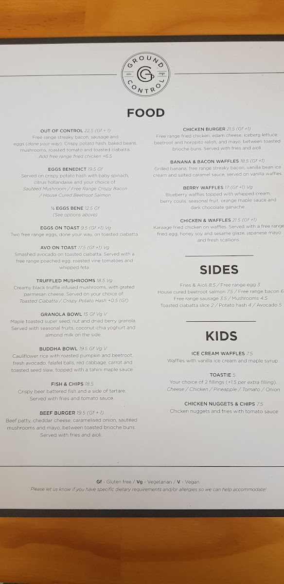Ground Control Cafe Photo Menu 8