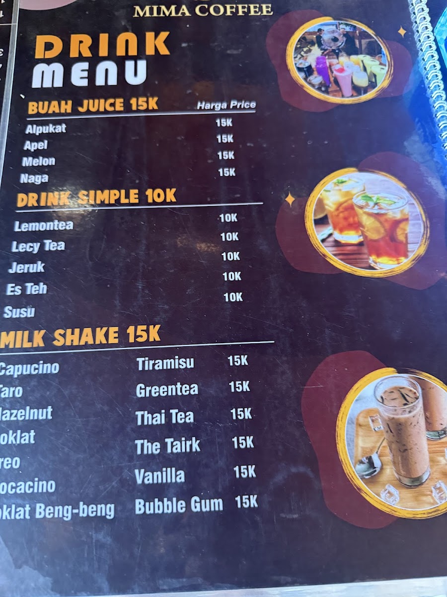 Mima Coffee Photo Menu 3