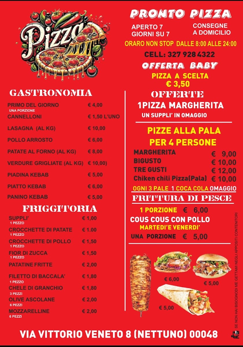 Pronto Pizza al taglio & Kebab Photo Menu 1