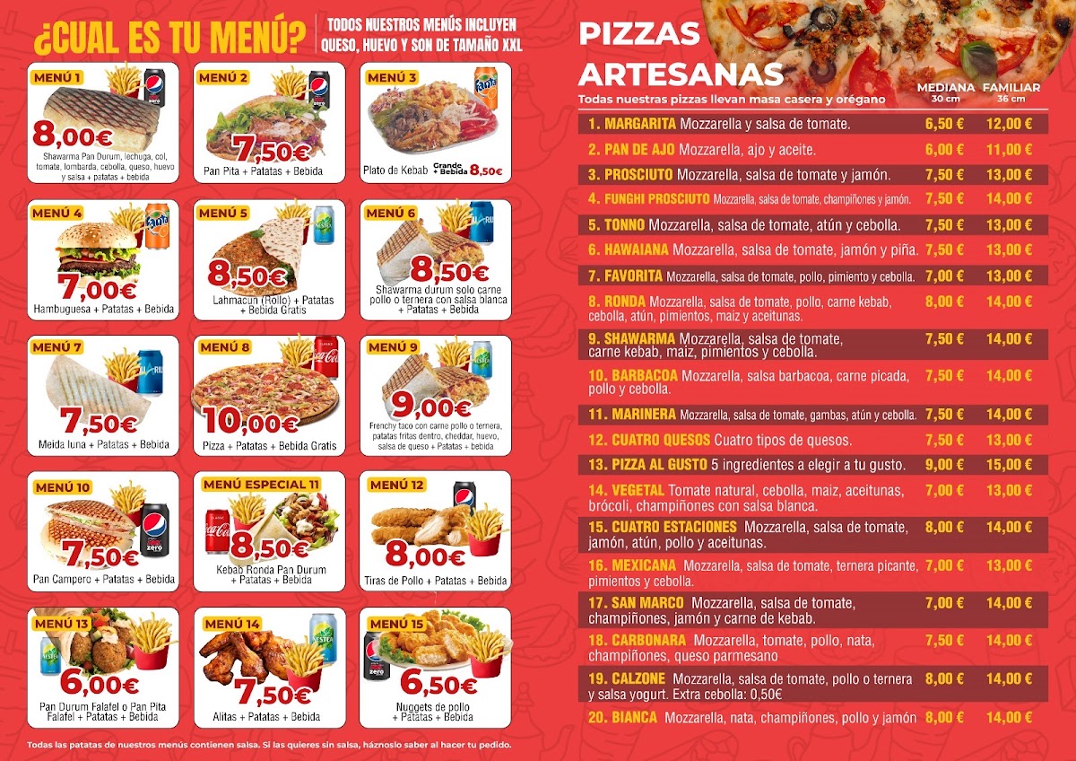 Kebab Ronda Pizzeria Photo Menu 2