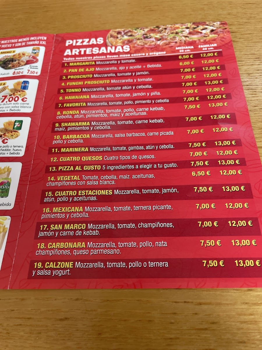 Kebab Ronda Pizzeria Photo Menu 3