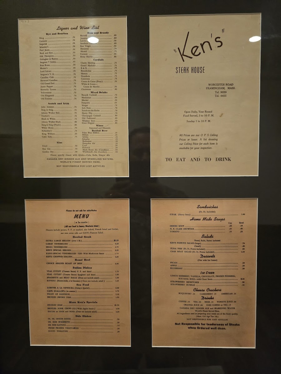 Ken's Steak House Photo Menu 2