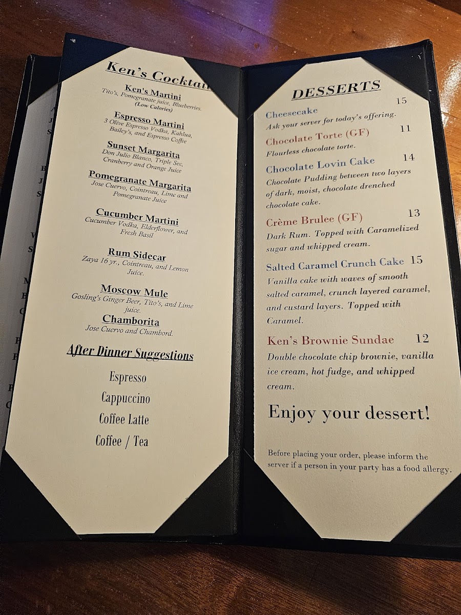 Ken's Steak House Photo Menu 6