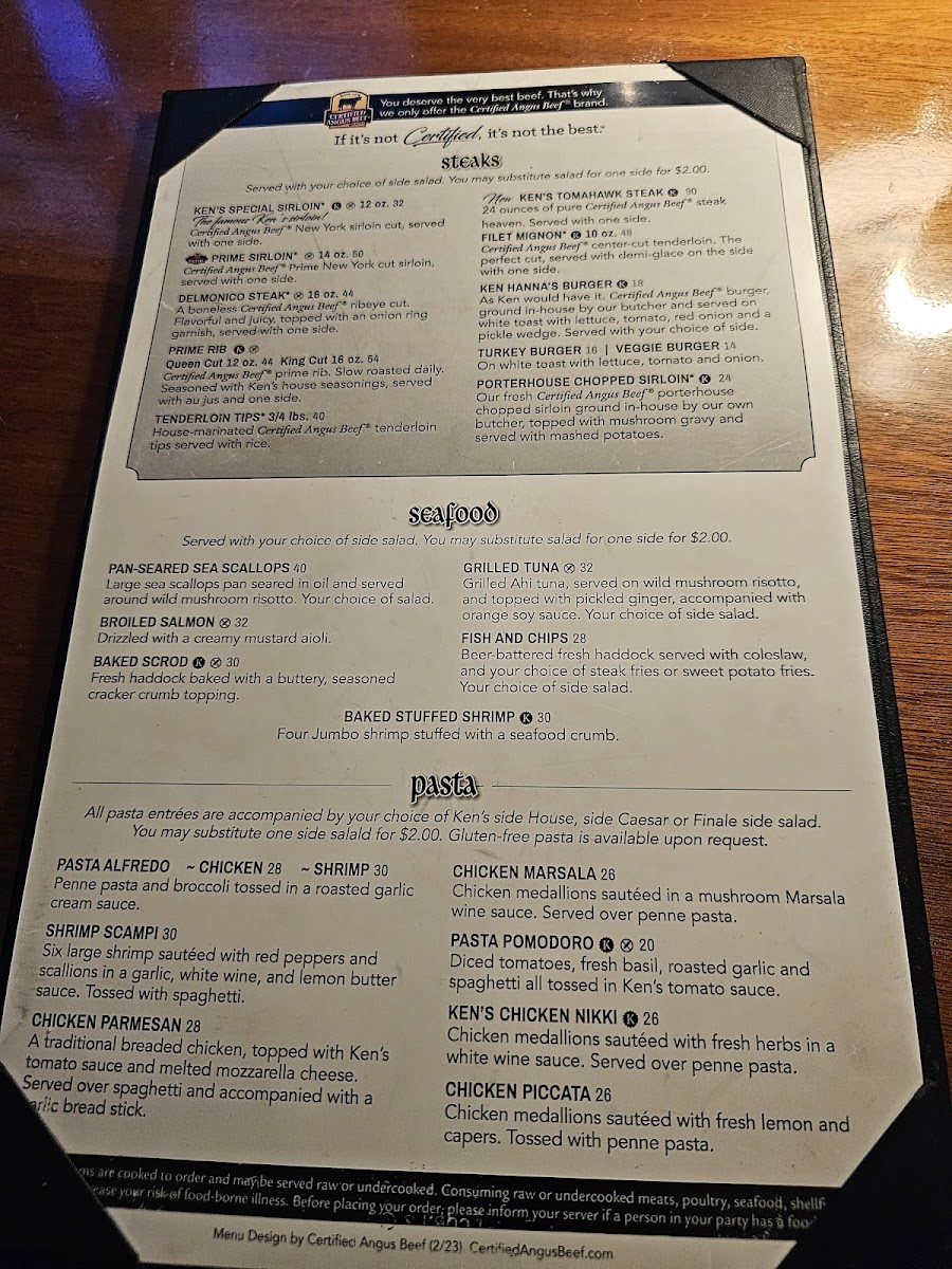 Ken's Steak House Photo Menu 7