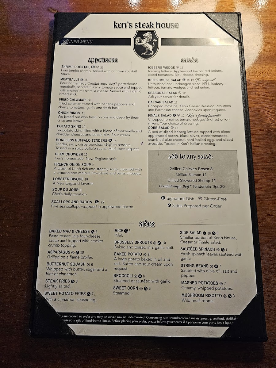 Ken's Steak House Photo Menu 8