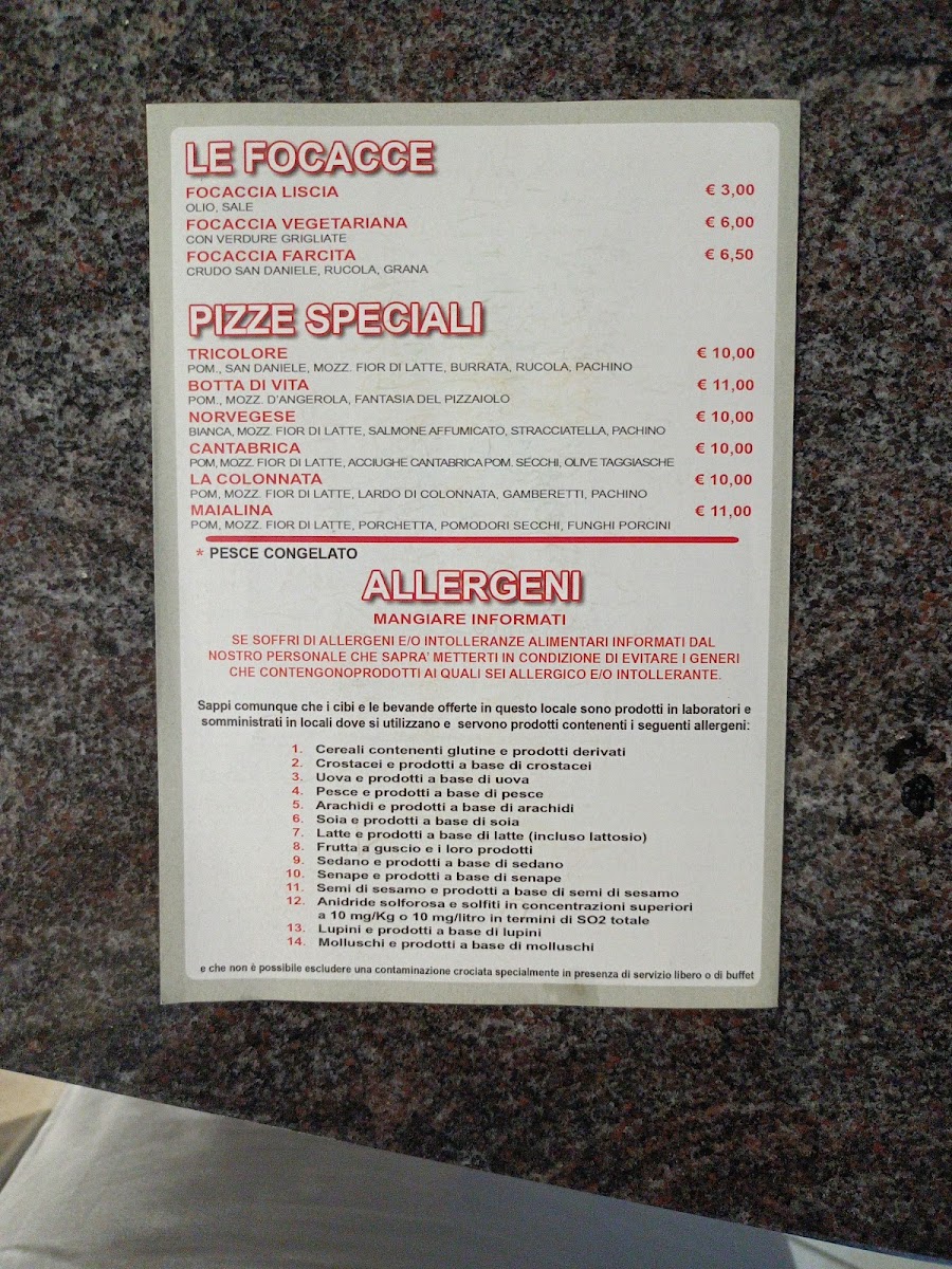 Pizzeria Da Raffaele Photo Menu 2