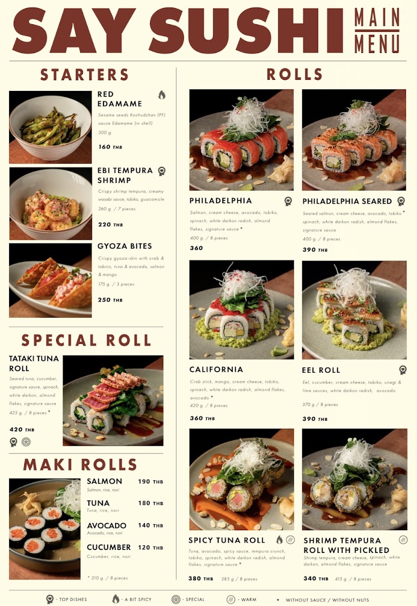 Say Sushi! Photo Menu 2