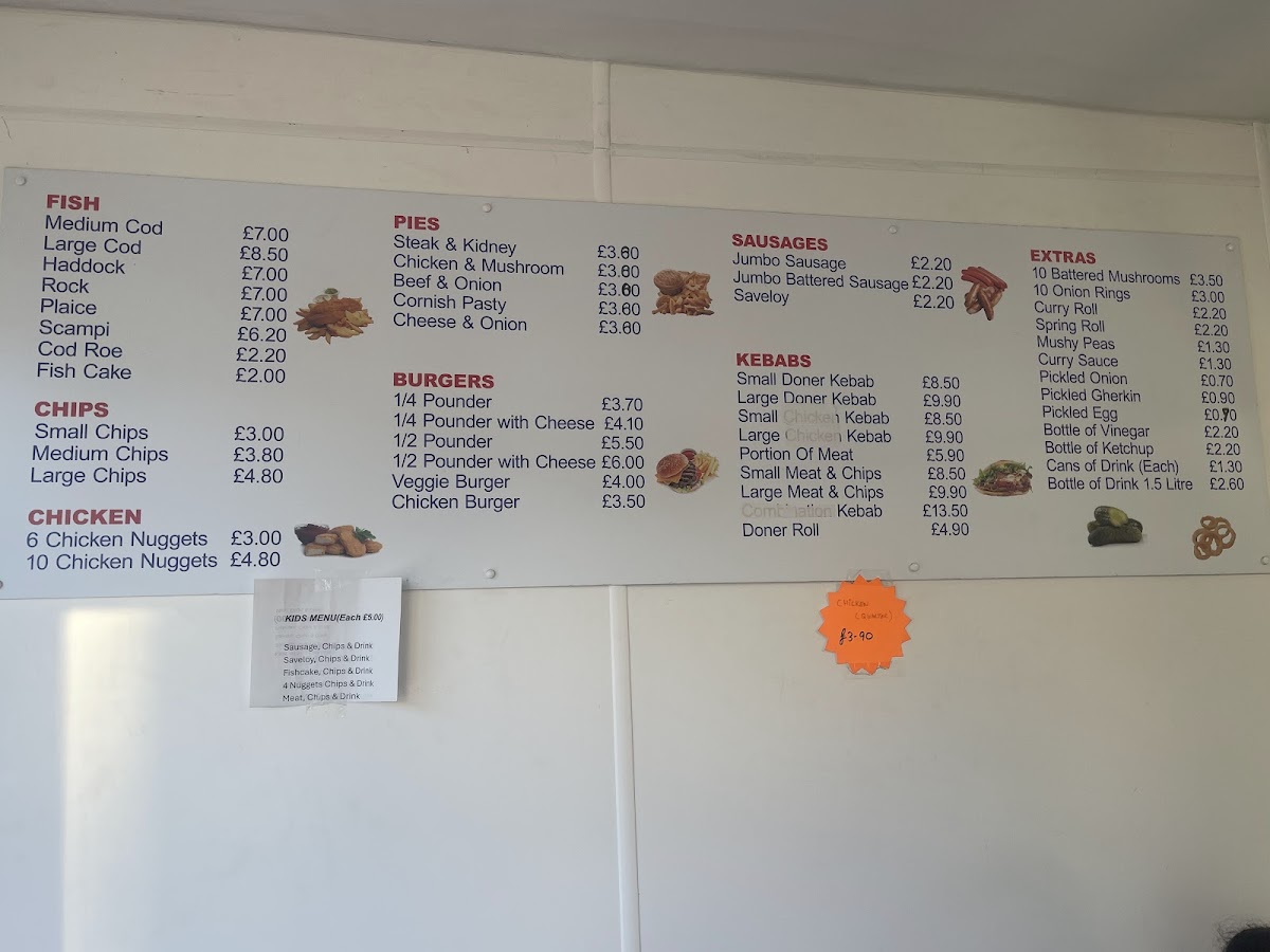 Jack's Fish Bar Photo Menu 1
