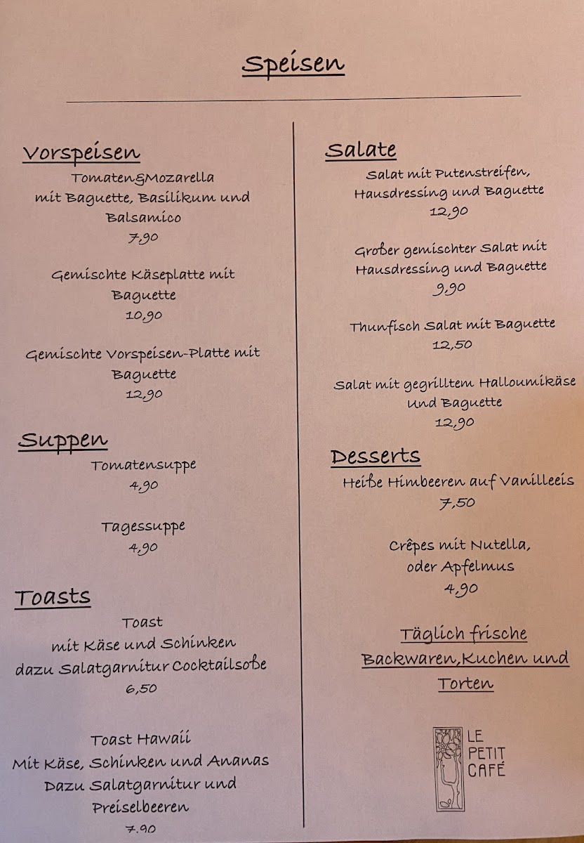 Le Petit Café Photo Menu 3