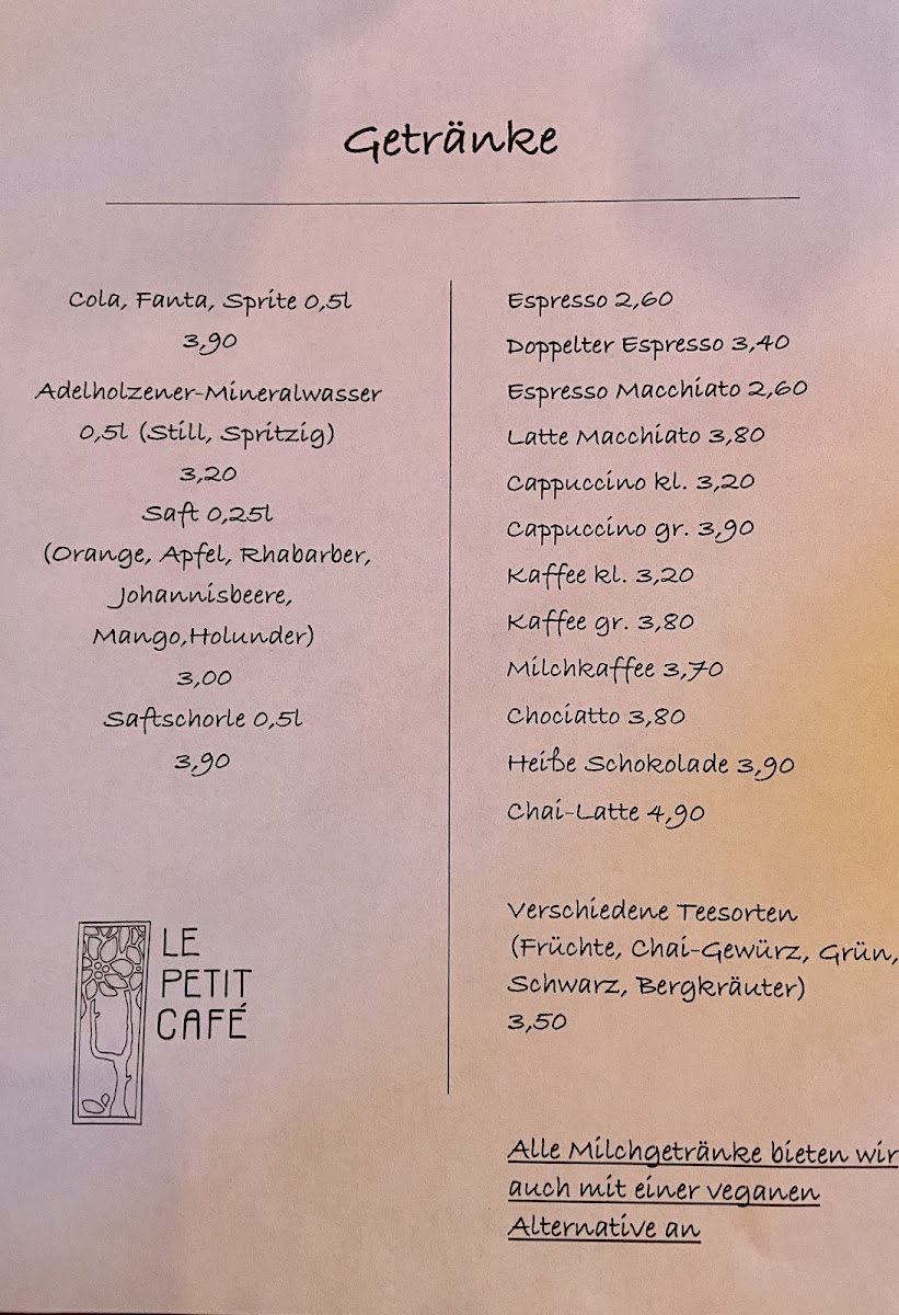 Le Petit Café Photo Menu 5