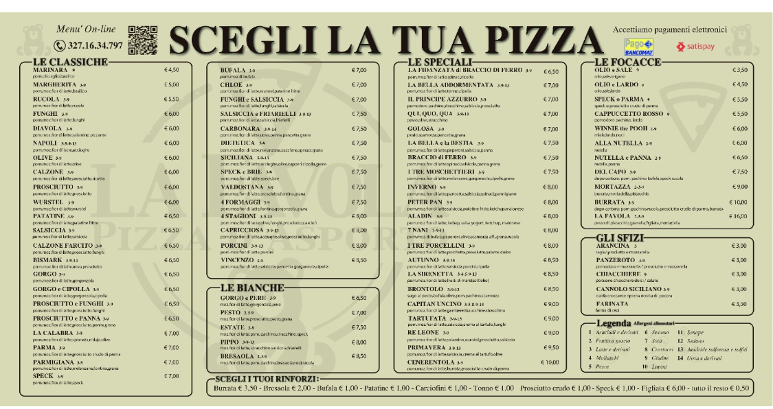 Pizzeria d'asporto La Favola Photo Menu 1