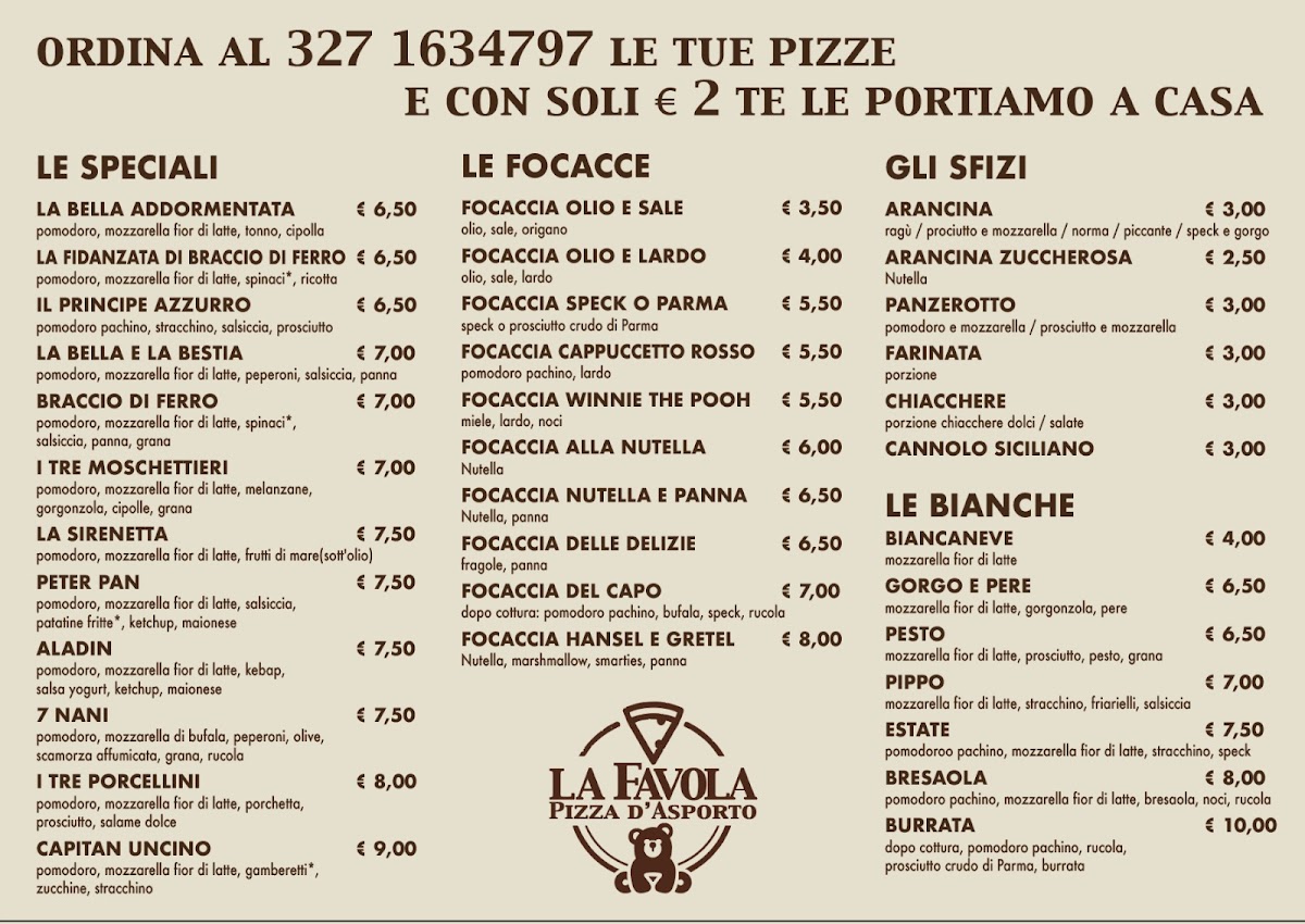 Pizzeria d'asporto La Favola Photo Menu 3