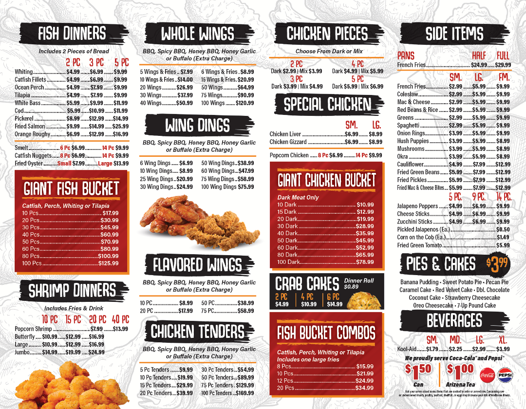 4 Guys Fish & Chicken Photo Menu 2