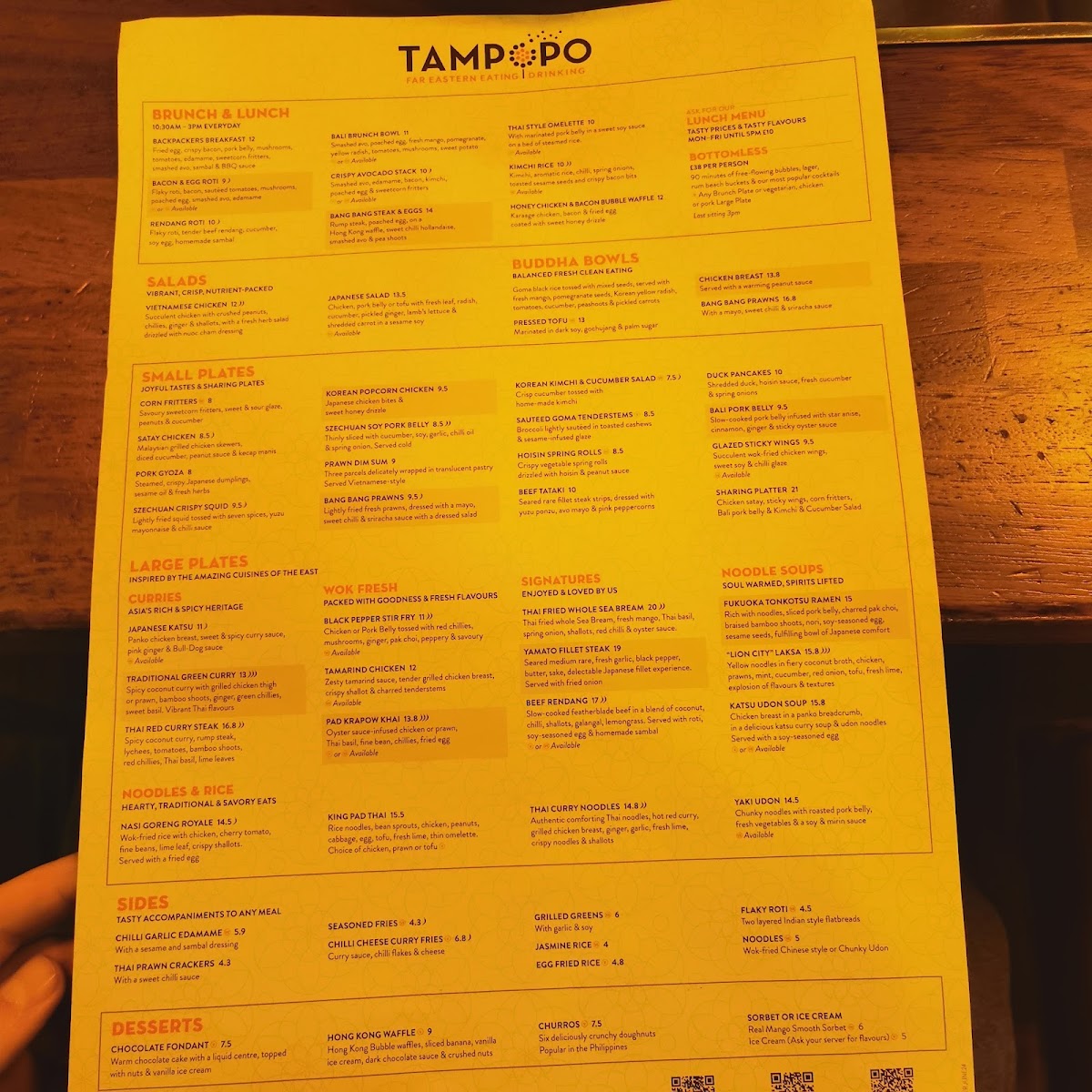 Tampopo Trafford Centre Photo Menu 2