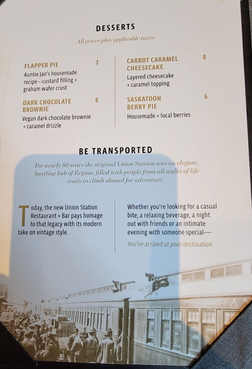 Union Station Restaurant + Bar Photo Menu 3