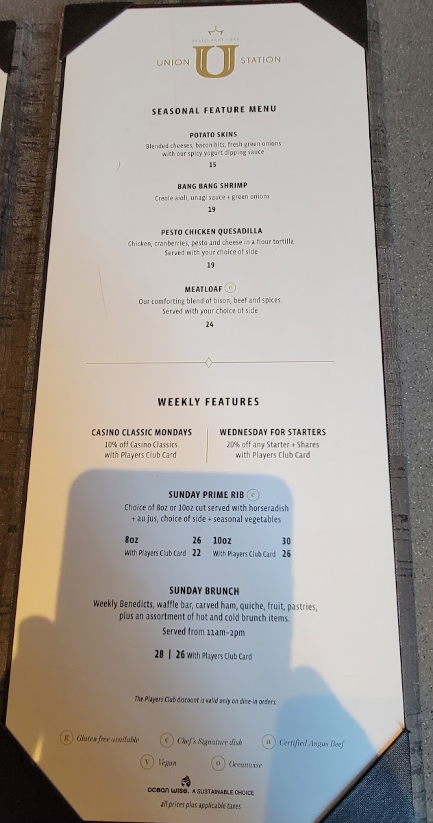 Union Station Restaurant + Bar Photo Menu 8