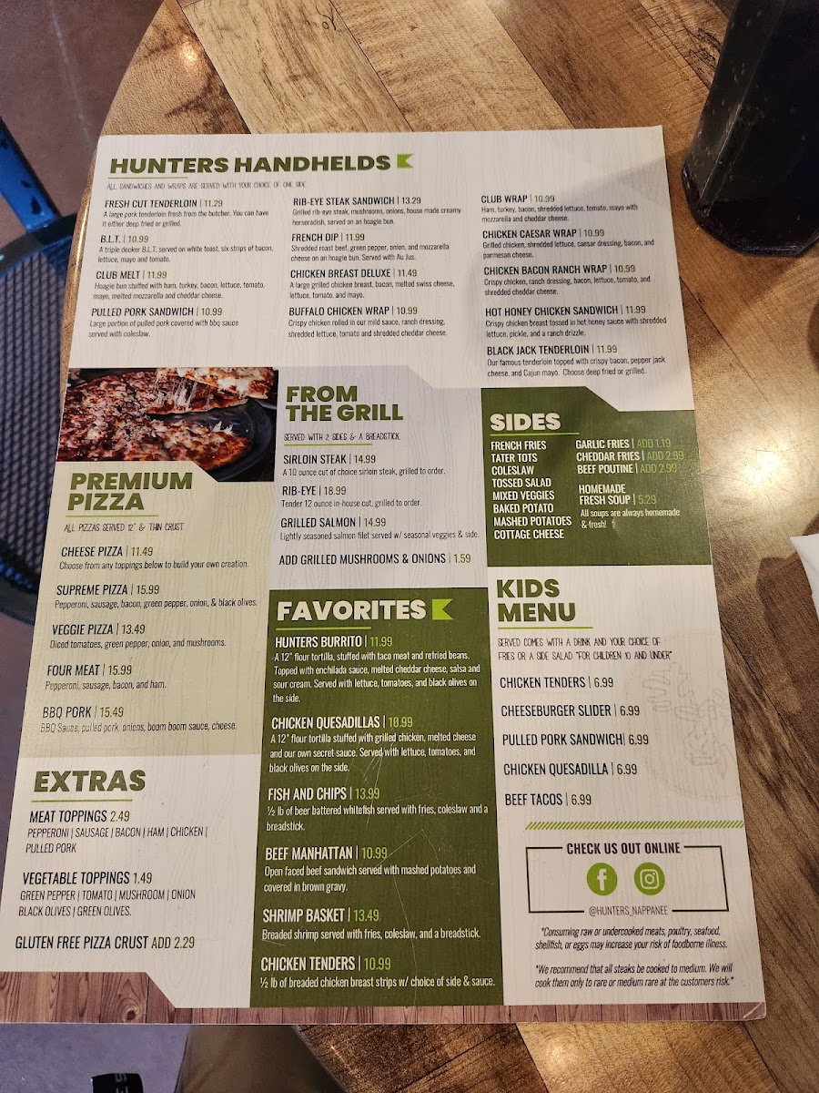 Hunters Hideaway Inc Photo Menu 3