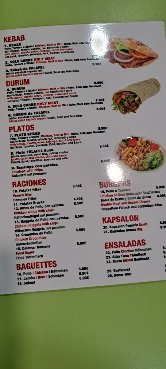 Alí Baba kebab pizza Photo Menu 3