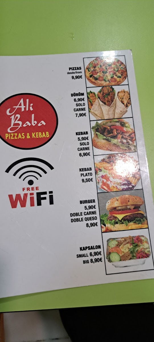 Alí Baba kebab pizza Photo Menu 5