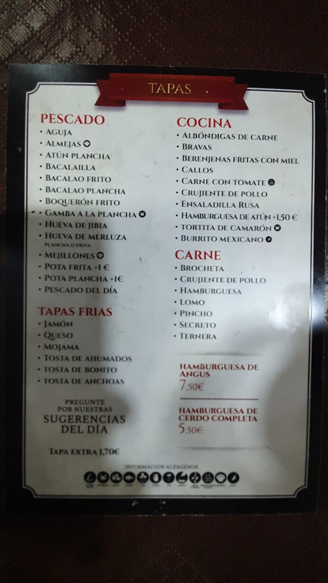 Bar Restaurante New Zirok's Photo Menu 1
