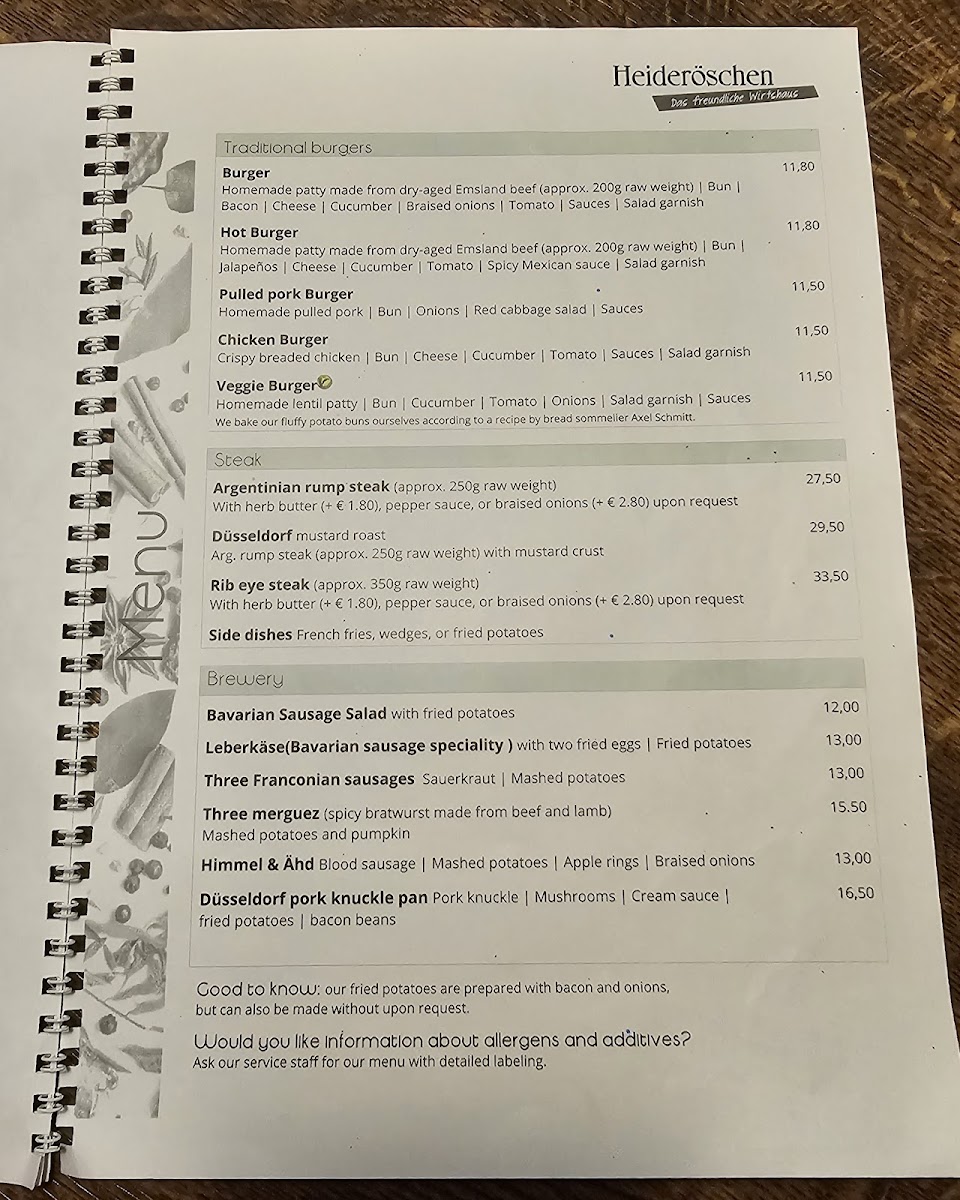 Heideröschen - das freundliche Wirtshaus Photo Menu 4