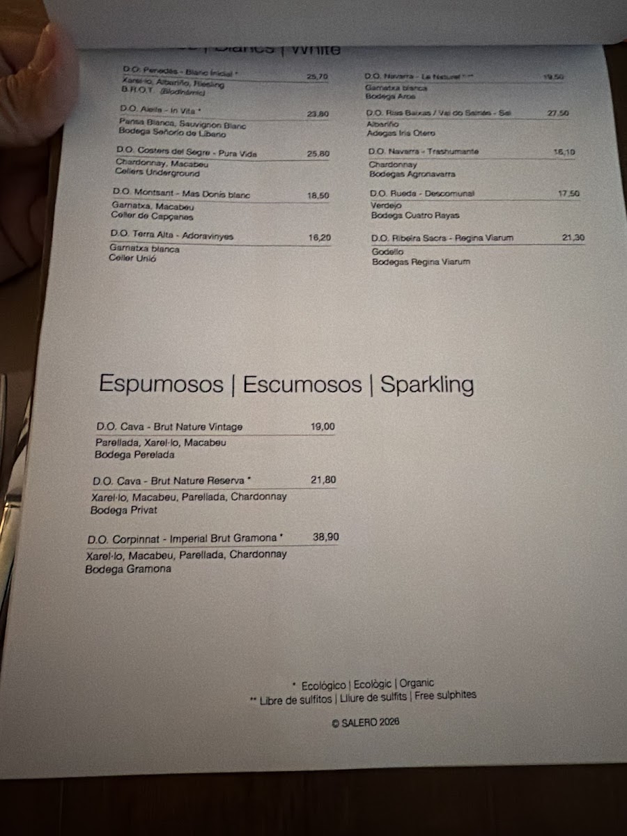 Restaurant Salero Photo Menu 1