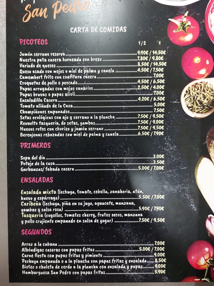 Tasqueria San Pedro Photo Menu 2