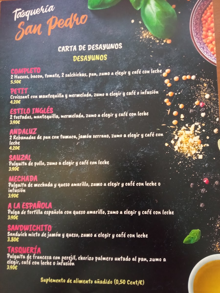 Tasqueria San Pedro Photo Menu 5