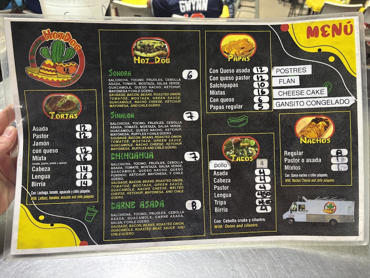 Sabrosito Hot Dogs Photo Menu 2
