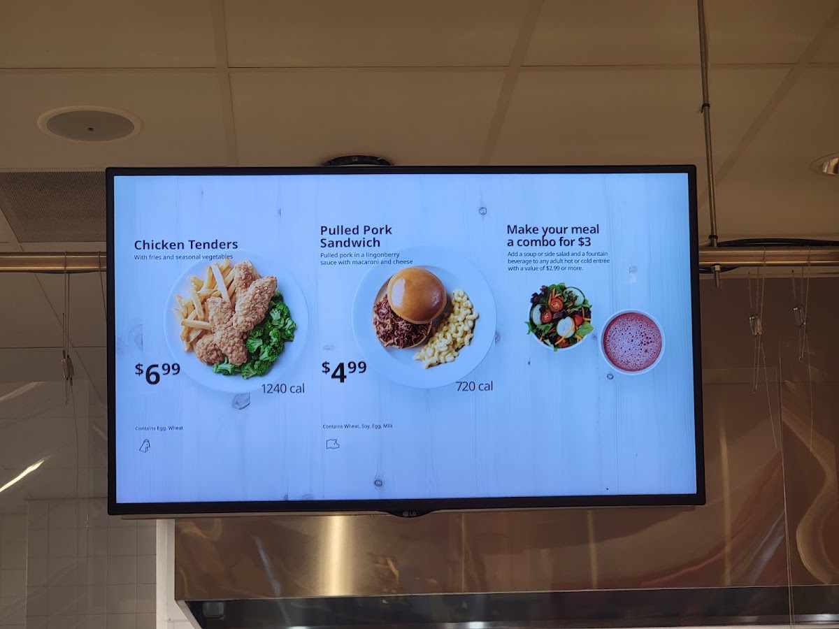 IKEA Restaurant Photo Menu 2