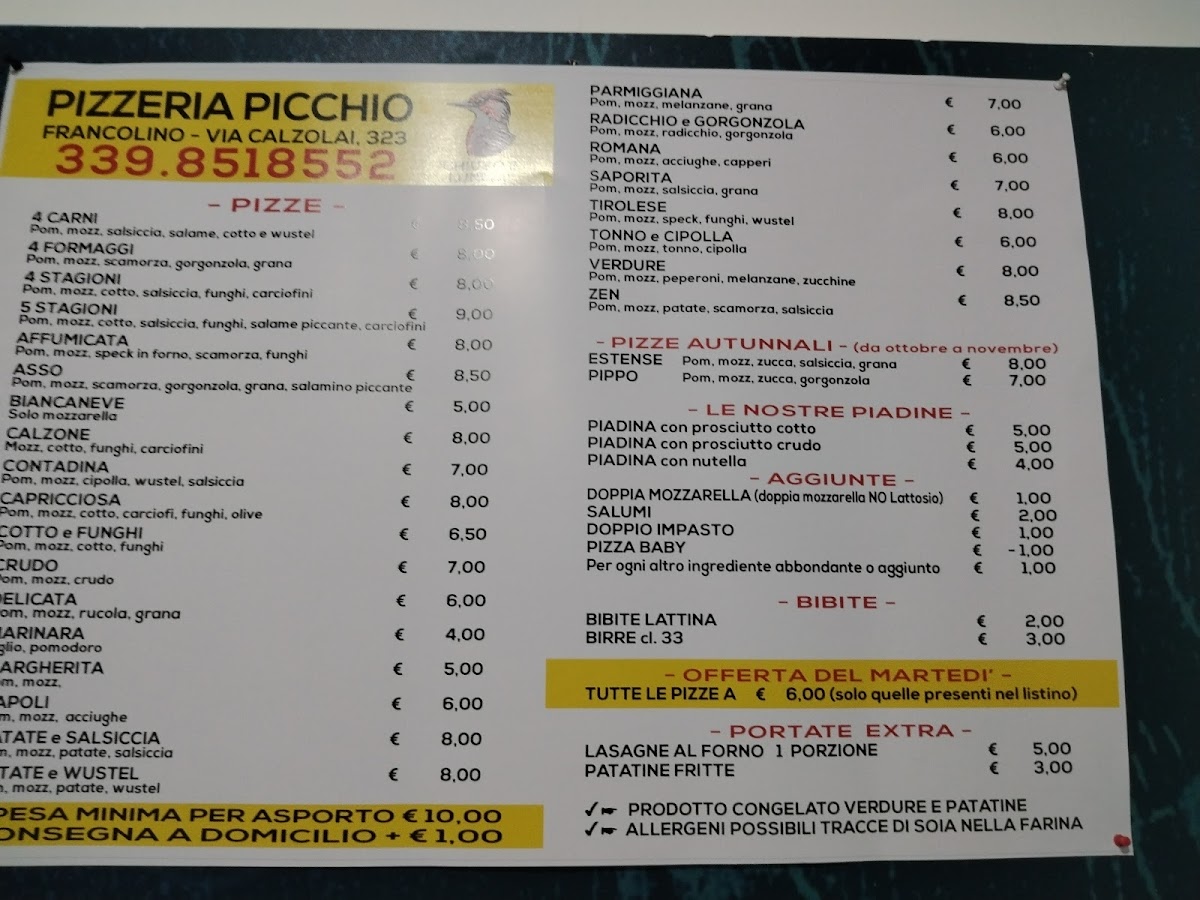 Pizza Picchio Photo Menu 2