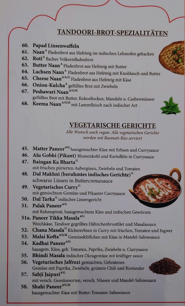 Hare Krishna Restaurant - Curry Haus, Indische Küche Photo Menu 6
