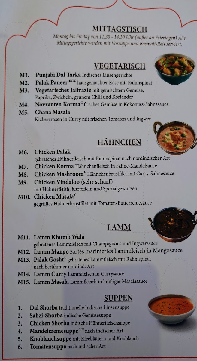 Hare Krishna Restaurant - Curry Haus, Indische Küche Photo Menu 9