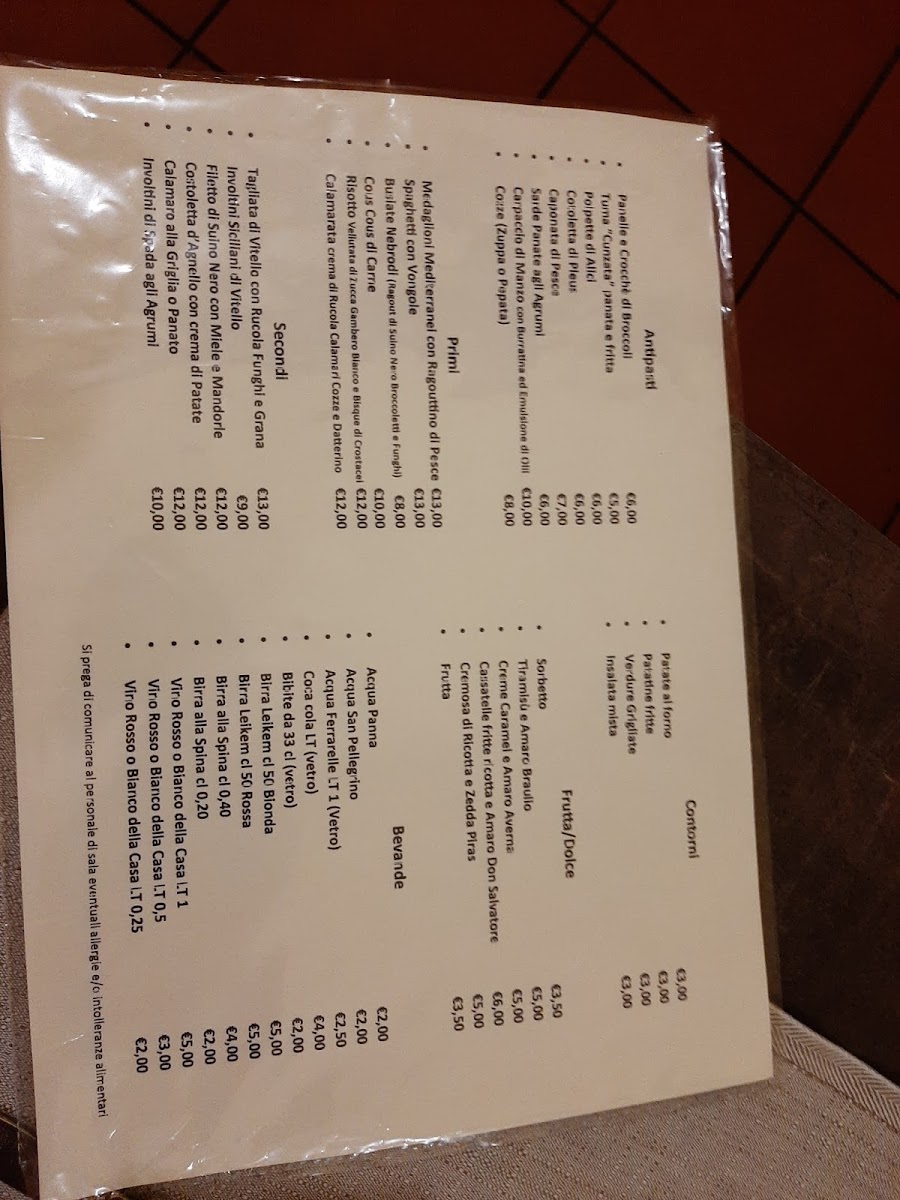 Osteria Pizzeria Giovanni & Barone Photo Menu 1