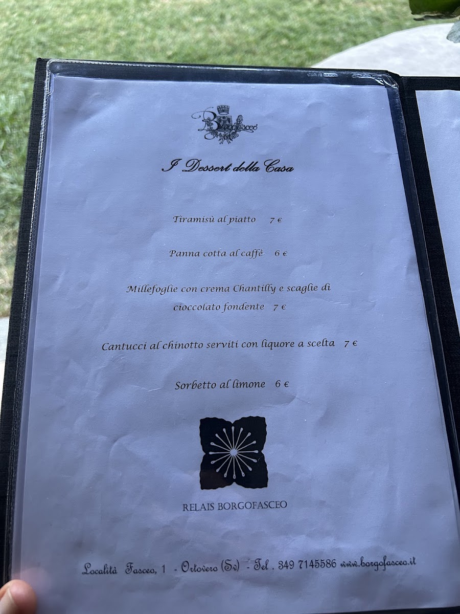 Relais Borgofasceo Ristorante & Camere Photo Menu 5