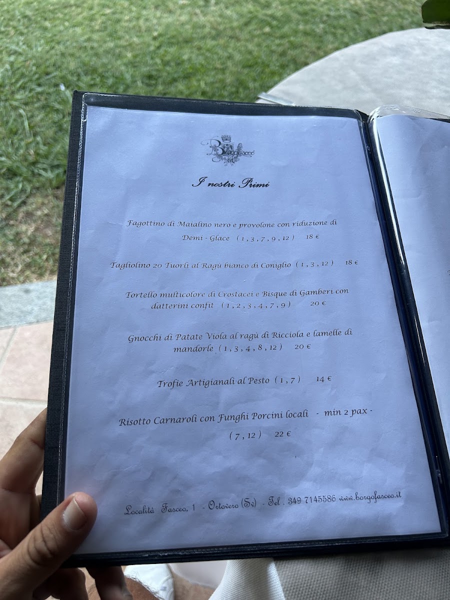 Relais Borgofasceo Ristorante & Camere Photo Menu 6