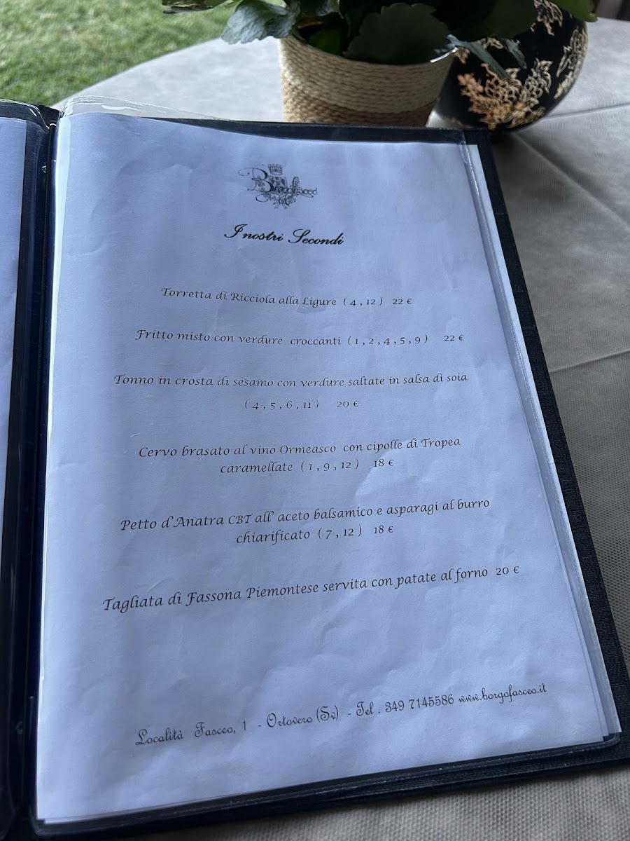 Relais Borgofasceo Ristorante & Camere Photo Menu 7