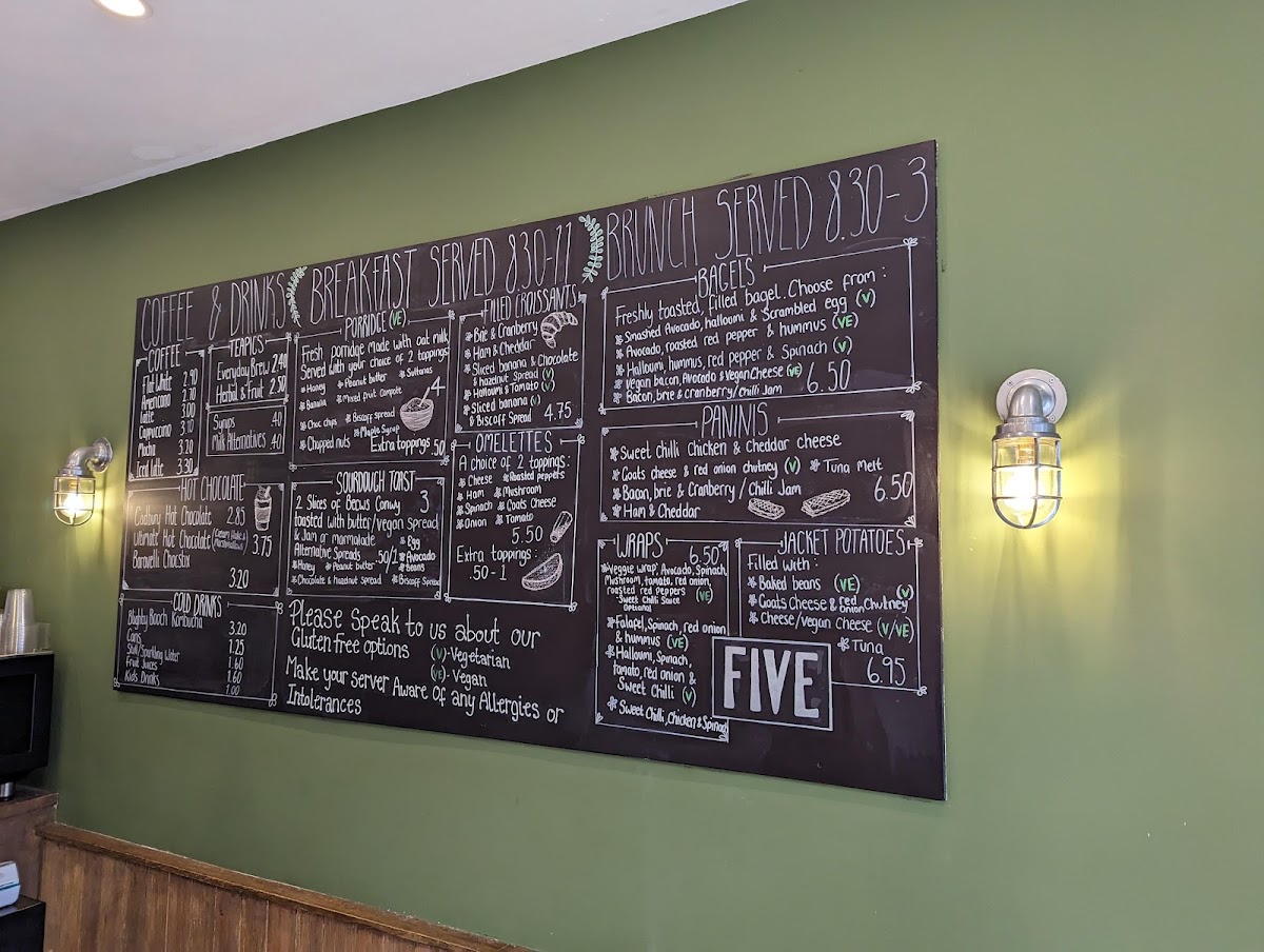 FIVE Conwy Photo Menu 1