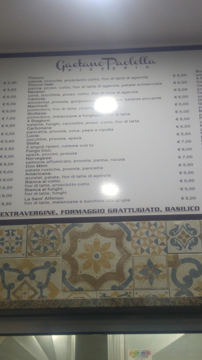 Gaetano Paolella Photo Menu 7