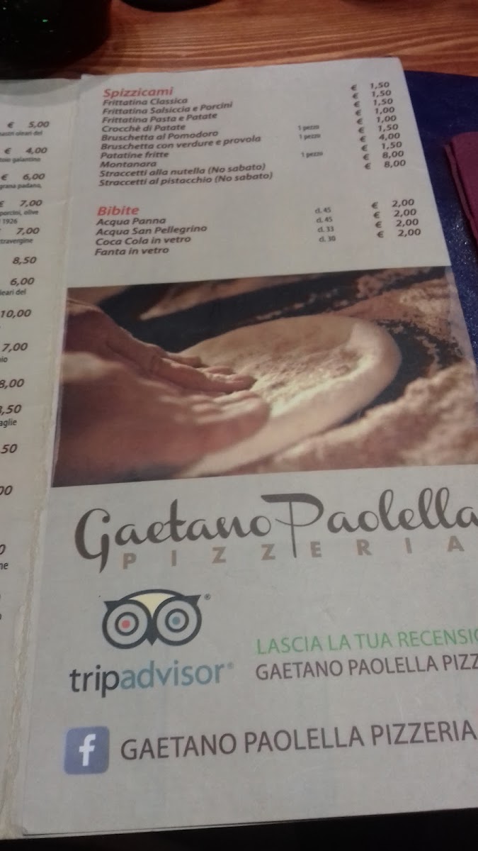 Gaetano Paolella Photo Menu 8