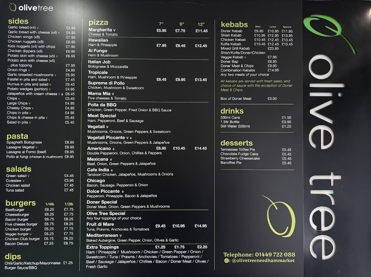 Olive Tree - Ipswich Photo Menu 1